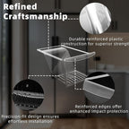 [2 PACK] Refrigerator Crisper Drawer 240337103 Replacement, Shatterproof Clear Food Storage Container with Easy Slide Install
