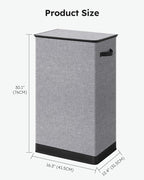 SOLEDI Laundry Hamper with Lid 100L Large & Tall Collapsible Laundry Basket, Clothes Hamper with Bag Removable Easy to Carry,