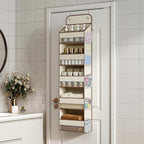 LAMU 5-Tier Over The Door Organizer Hanging, Swing - Proof Closet Behind Door Storage for Baby Clothes, Back of Door Organize