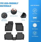 Nilight TPE Floor Mats for Ford Fusion Lincoln MKZ 2013 2014 2015 2016,All Weather Custom Fit Heavy Duty Floor Liners