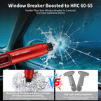 3-Pack Car Window Breaker with Seatbelt Cutter - Underwater Emergency Escape Tool, Tempered Glass Side Window Smasher Safety 