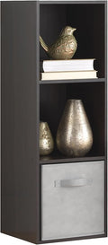 Whitmor 3 Cube Bookcase, 3 Tier Stackable MDF Bookself, Open Storage Display Organizer, Storage Cabinet for Living Room, Bedr