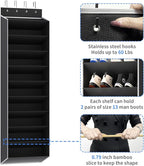 REGELETO 10 Tiers Large Size Over the Door Shoe Organizer Storage, Hanging Shoe Rack for Door with Deep Pockets, Fit 20 Pairs