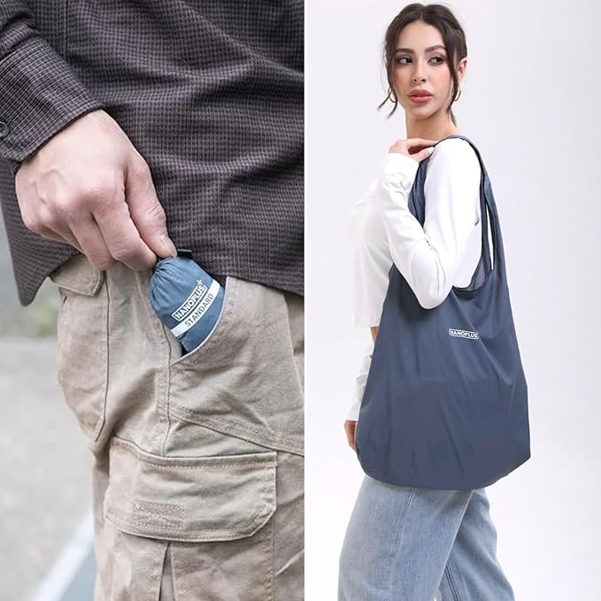 Compact Reusable Grocery Tote Bag – Lightweight, Foldable & Packable Shopping Bag for Travel