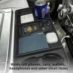 Center Console Seat Headrest Organizer for 2011-2024 2025 Ford F150 F250 F350 F450 F550 F650 Accessories, Storage Tray with Non-Slip Rubber Mat (Jump Seat Only)