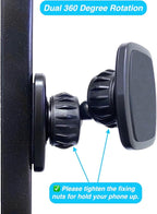 Dual Magnetic Phone Holder Mount for Gym, [Upgraded Metal Joint] Gym Magnetic Phone Holder [Pocket Size] Compatible with All Smartphones