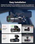 Vantrue N2X 2.7K Dash Cam Front and Inside, 5G WiFi Dual Dash Camera for Car with HDR IR Night Vision, STARVIS 2, GPS, 2.5K/6