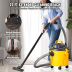 VEVOR 5 Gallon 6.0 Peak HP Wet and Dry Shop Vac， Portable Shop Vacuum and Blower 3-in-1 with Filter, Hose and Attachments for