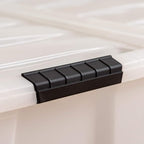 IRIS USA 72 QT Plastic Storage Box with Lid and Latches - 4 Pack - BPA-Free, Discreet Organizing Solution, Durable Nestable S