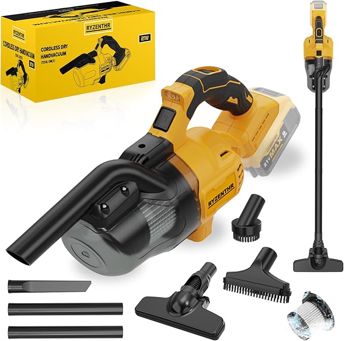 Cordless Vacuum for DE-Walt 20V Battery, 5-in-1 Handheld Electric Vacuum Cleaner with 500W Powerful Motor, 46 CFM Portable Ha