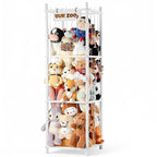LAMU Stuffed Animal Storage, Wooden Zoo Stuffed Animal Holder with Elastic Cords, Space Save Toy Organizer, Extra Large Capac