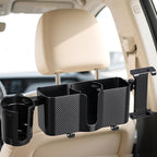 Boost 3 in 1 Car Backseat Organizer, Back Seat Storage with Cup Holder, Tissue Box, Tablet & Phone Holder Hooks, Travel Accessories for Kids Trips, Family Rides & Daily, Essential Accessory
