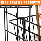23.6" L x 11.8" D x 3.9" H - 6 pcs Black Wire Baskets for GridWall and SlatWall - Merchandiser Baskets,Grid wall Shelves Hang