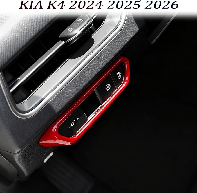 Front Lamp Adjustment Cover,for Kia k4 2024 2025 2026,Stylish Automobile Front Lamp Adjusting Trim Accessories - Wine Red