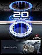 eSamcore for MagSafe Car Mount Detachable, Bendable Aluminum Arm Magnetic Phone Holder for Car【20 Strong Magnets】 Cell Phone Mount for Car Dash Fit iPhone 17 16 15 14 Pro Max Mini Mag Safe Accessories