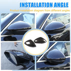LLKUANG Car Rearview Mirror Cap Decoration Cover Compatible with Alfa Romeo Stelvio 2017-2024 Exterior Rearview Mirror Cover Cap (carbon fiber)