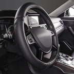 Car Pass Classical Leather Automotive Universal Steering Wheel Covers,Universal Fit for Suvs,Trucks,Sedans,Cars,Vans,14.5-15i