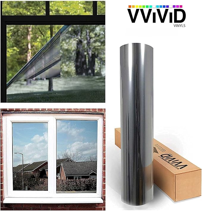 VViViD Complete Mirror Car Window Wrap Tint Glass Vinyl Film 30 Inch x 60” (6-roll Pack (3 Full Cars))