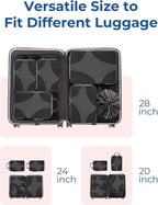 BAGSMART Compression Packing Cubes for Travel, Compressible Luggage Organizer for Cruise Ship, Lightweight Travel Essentials 