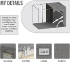 4 Pack Clothes Storage Bins with Metal Frame - 22L Stackable Storage Box with Lid，Foldable Storage Container Organizer for Cl