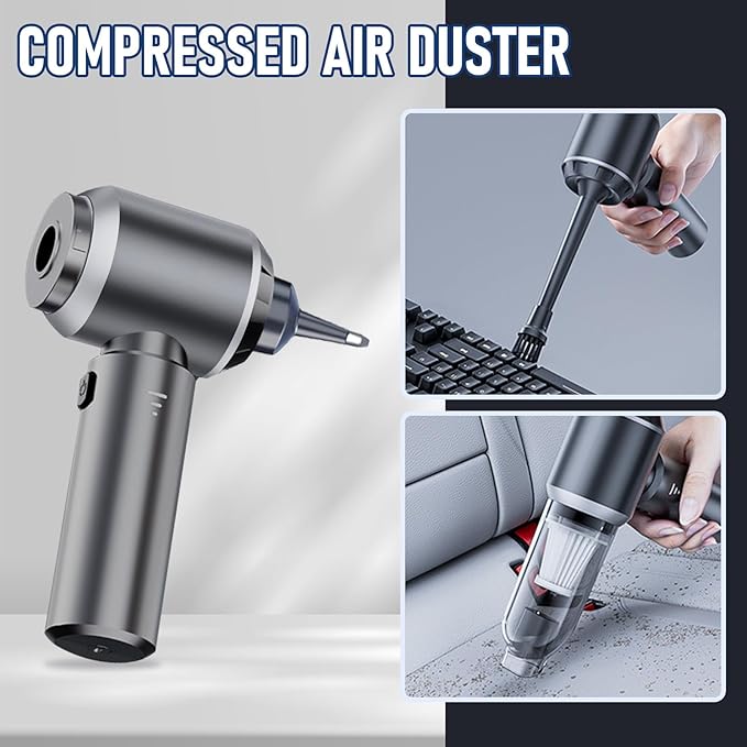 Car Vacuum Portable Cordless 20000PA High power Mini Vacuum Cleaner 4-in-1 Compressed Air Duster & Air Blower & Pump Hand Hel