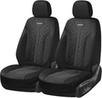 Coverado Black Front Seat Covers, Automotive Seat Covers 2 Seats, Mesh Car Protectors 2-Pack, Auto Seat Covers Spill-Proof De