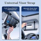 Car Visor Organizer, Premium Leather Sunglasses & Card Holder for Cars, Registration/Insurance Slot, Credit Card Pockets, Automotive Interior Organizer for Car Sun Visor (Black Leather)