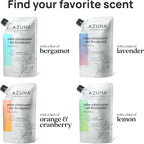 Azuna Air Freshener & Odor Eliminator for Strong Odor | 2 Room Kit Includes (2) 8 oz. Empty Luxe Glass Jars & 12 oz | Refill 
