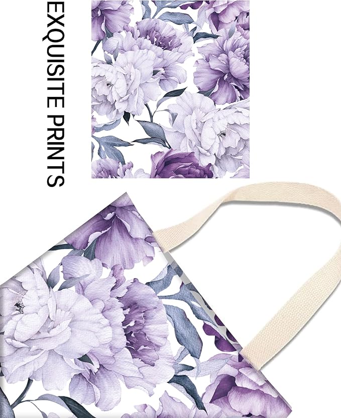 Car Garbage Can, Hanging Car Trash Can Bag for Cute Car Back Seat Organizer, Cute Purple Flowers