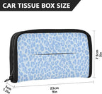 Car Tissue Holder Car Visor Organizer Tissue Box Holder for Car Sun Visor Organizer with Car Vehicle Accessories Essentials Interior for Women Men Sky Blue Leopard Print