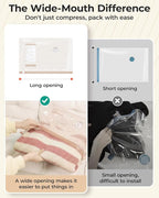 BAGSMART Vacuum Bags for Travel with Rechargeable Air Pump, Portable Space Saver Bags for Travel & Home, Vacuum Compression S