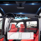 KMF 6pcs Thicken Sun Shades for Toyota Tundra 2022-2025 2026 Accessories, Custom Fit Tundra Sunshade Full Car Window Covers for Windshield Side Rear, UV Block and Privacy Blackout for Camping Outdoor