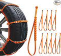 10PCS Anti-Slip Snow Tire Chains, Reusable Zip Tie Snow Chains for Car Tires, Easy Installation, Suitable for Driving in Rain