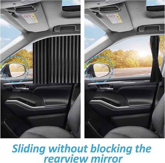 ZATOOTO Window Shades for Car Camping - Privacy Cover and Side Blinds - Protection from Heat and UV for Kids, Family, Pets