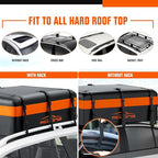 ACLONG Car Roof Bag 21 Cubic Feet Waterproof 840D Heavy Duty Rooftop Cargo Carrier Bag for All Cars with/Without Racks Includes Anti-Slip Mat Storage Bag Luggage Lock