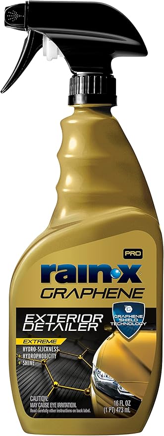 Rain-X PRO 620179 Graphene Exterior Detailer Spray, 16oz - Graphene Shield Technology Gently Removes Light Contaminants and D
