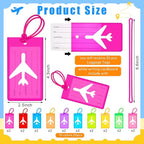 Sumind 20 Pcs Plastic Luggage Tags Assorted Name Identification Labels Flexible Suitcase Tags for Travel Baggage, 10 Colors (