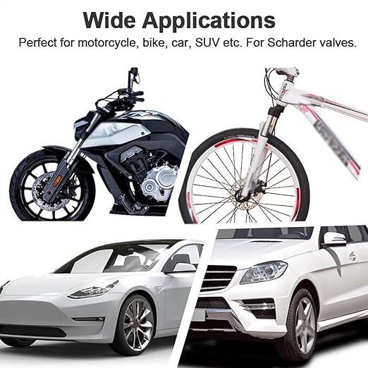 Motorcycle Tire Pressure Gauge 60 PSI, PUIBERS 2’’ dial Mechanical Tire Gauges with 90 Degree Right Angle Chuck Flexible Hose, Tires Guages for Pressure Glow in The Dark for Cars, Motos, Bicycles