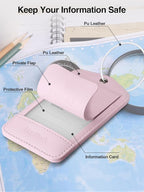 TopMade Smart Luggage Tag with Find My, Premium Leather Luggage Tags for Suitcase, Travel Bags, Backpacks, Anti-Lost Suitcase