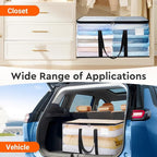 BlissTotes Clear Moving Bags Heavy Duty, 93L Extra Large Storage Bags with Zipper & Reinforced Handles, Waterproof PP Moving 