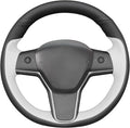 MEWANT Hand Stitched Steering Wheel Cover for Tesla Model 3 2017-2023 / Model Y 2020-2023 Accessories