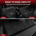 LASFIT Floor Mats for Ford F-150 2021-2026 | F150 Lightning 2022-2025 SuperCrew (Rear w/Fold Flat Storage) Carpet Floor All Weather Car Liners TPE Truck Mats - 1st and 2nd Row, 3pcs Black