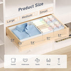 DIMJ Drawer Organizer Clothes - 20 Pack Closet Drawer Organizer Bins for Baby Clothes Storage, Fabric Dresser Organizer for N