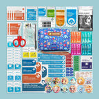 EVERLIT Care Rescue Pack | Family-Friendly First Aid Kit for Kids with 200 Pcs Medical Supplies | Travel-Friendly Compact Sto