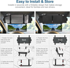 Veharvim Sun Visor Extender for Car (Polarized, UV400, PC Lens, 2 Side Sunshade), Car Visor Extender Sun Blocker, Visor Extender Attachment, Anti-Glare for Safe Driving