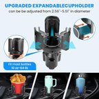 Cup Holder Expander for Car with Adjustable Holder & Base, Compatible with 10 to 64 oz Yeti Ramblers, Stanley, Hydro Flask, N