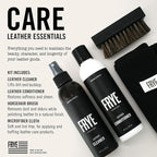 Frye Leather Care Kit – 4 Piece Set with U.S.-Made Leather Cleaner & Conditioner – Brush, Cloth, and Gift Box – Leather Shoe 