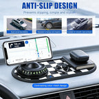 Mobile Phone Bracket Anti-Slip Mat, Multifunction Car Dashboard Mat with Temporary Parking Number, Universal Anti-Slip Car Da