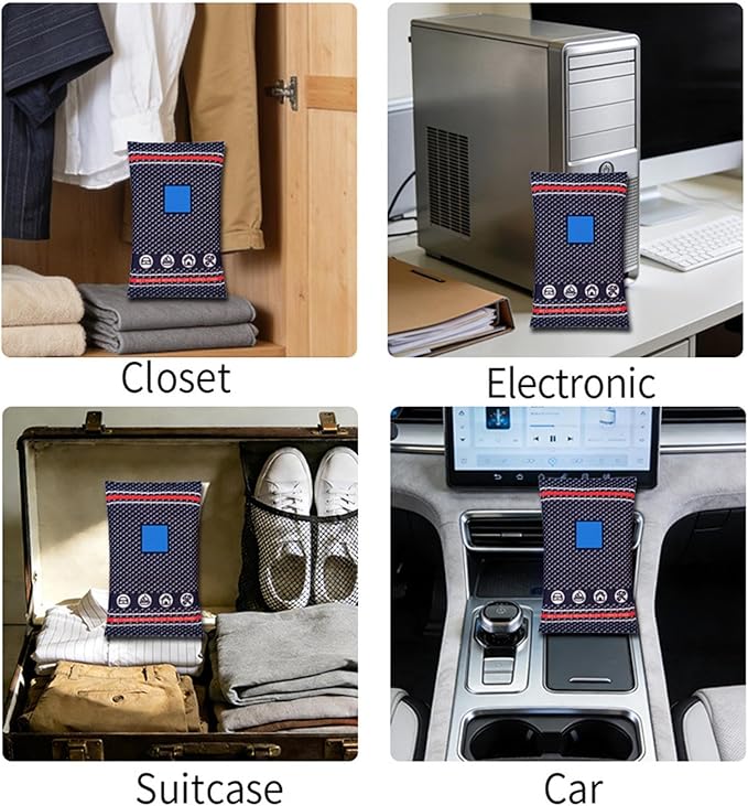 Dehumidifier Bags | Color Indicating Vehicle Humidity Pack,Reusable Leakproof Car Humidity Absorber,for Truck RV Home