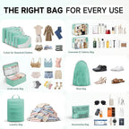 11 Set Packing Cubes for Travel, Gifts for Women Mom Kids, TSA Approved Bags for Makeup, Cosmetic, Toiletry, Suitcase Organiz